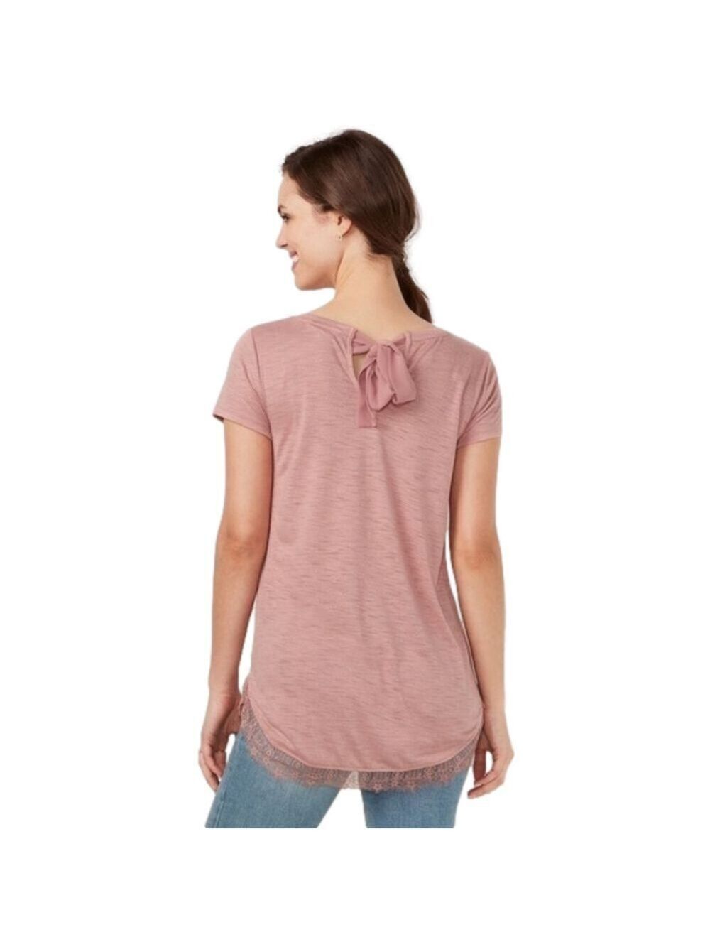 LC Lauren Conrad Bow Back Shirttail Tunic
